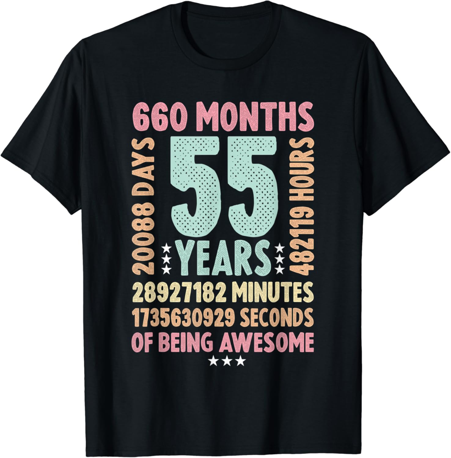 55th Birthday 55 Years Old Vintage Retro 55 yr old T